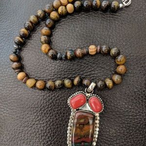 Necklace, Tiger's Eye and Pietersite